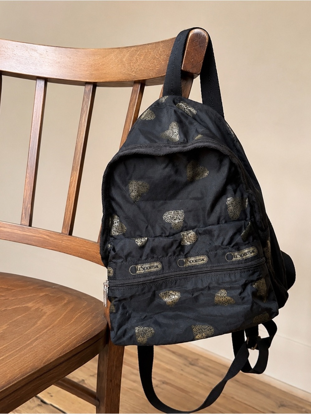 LeSportsac Archive Heart Print Mini Backpack Rare Vintage Y2K Nylon Bag